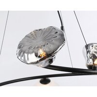 Подвесная люстра Ambrella light LH15003/6 BK/FR/SM (черный/белый матовый/дымчатый)
