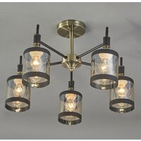 Люстра средней высоты Escada Detroit 599/5P E27*60W Antique brass/Black