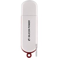USB Flash Silicon-Power LuxMini 320 64GB (белый/красный)