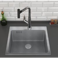 Кухонная мойка Roxen Snake 560220-50-S (50*48) сатин/текстурная поверхность (с коландером и дозатором)