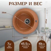 Кухонная мойка Saniteco Nova (терракот)