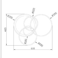 Припотолочная люстра Escada 10213/4LED BL (хром/золото)