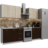 Готовая кухня Кортекс-мебель Корнелия Лира 2.0 (дуб сонома/венге/мадрид)