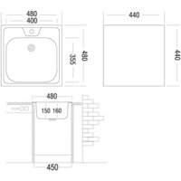 Кухонная мойка Ukinox CLM480.480-T6K 0C